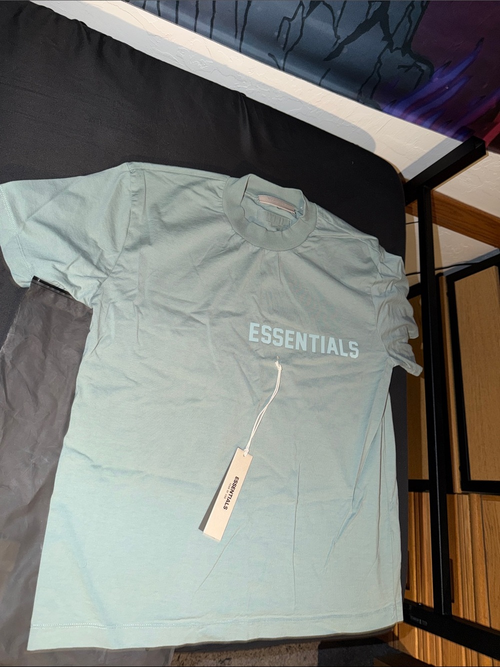 Essentials Men’s Mint Green ESSENTIALS Logo Tee